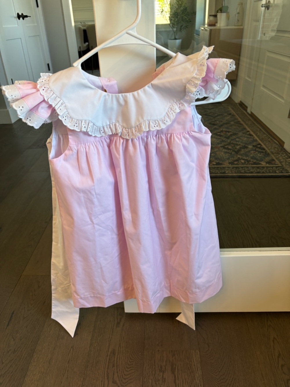 bella bliss Pink Eyelet Collar Party Dress